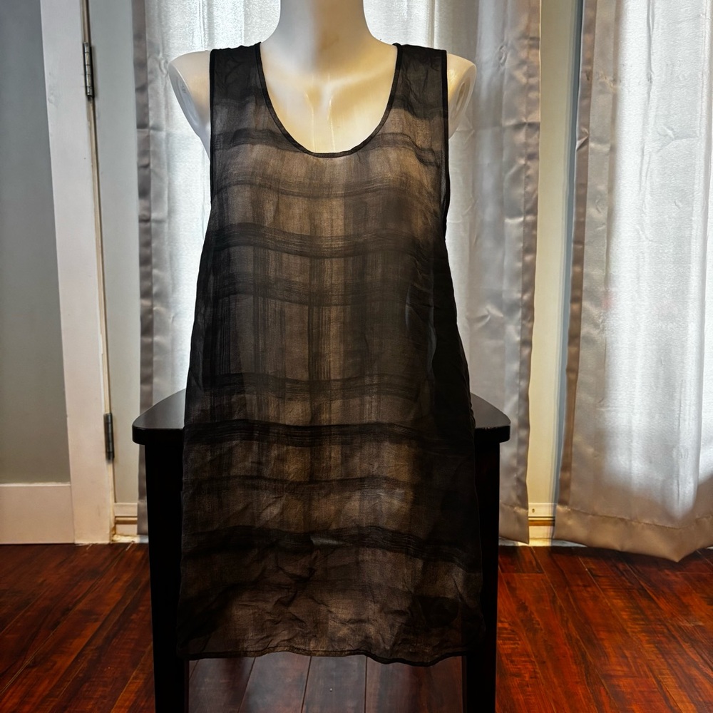 Sheer Black Sleeveless mini dress size medium